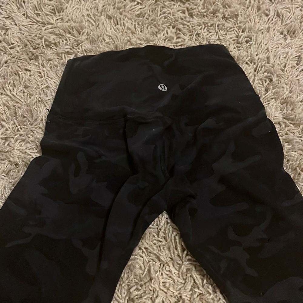 Grey + black lululemon align leggings